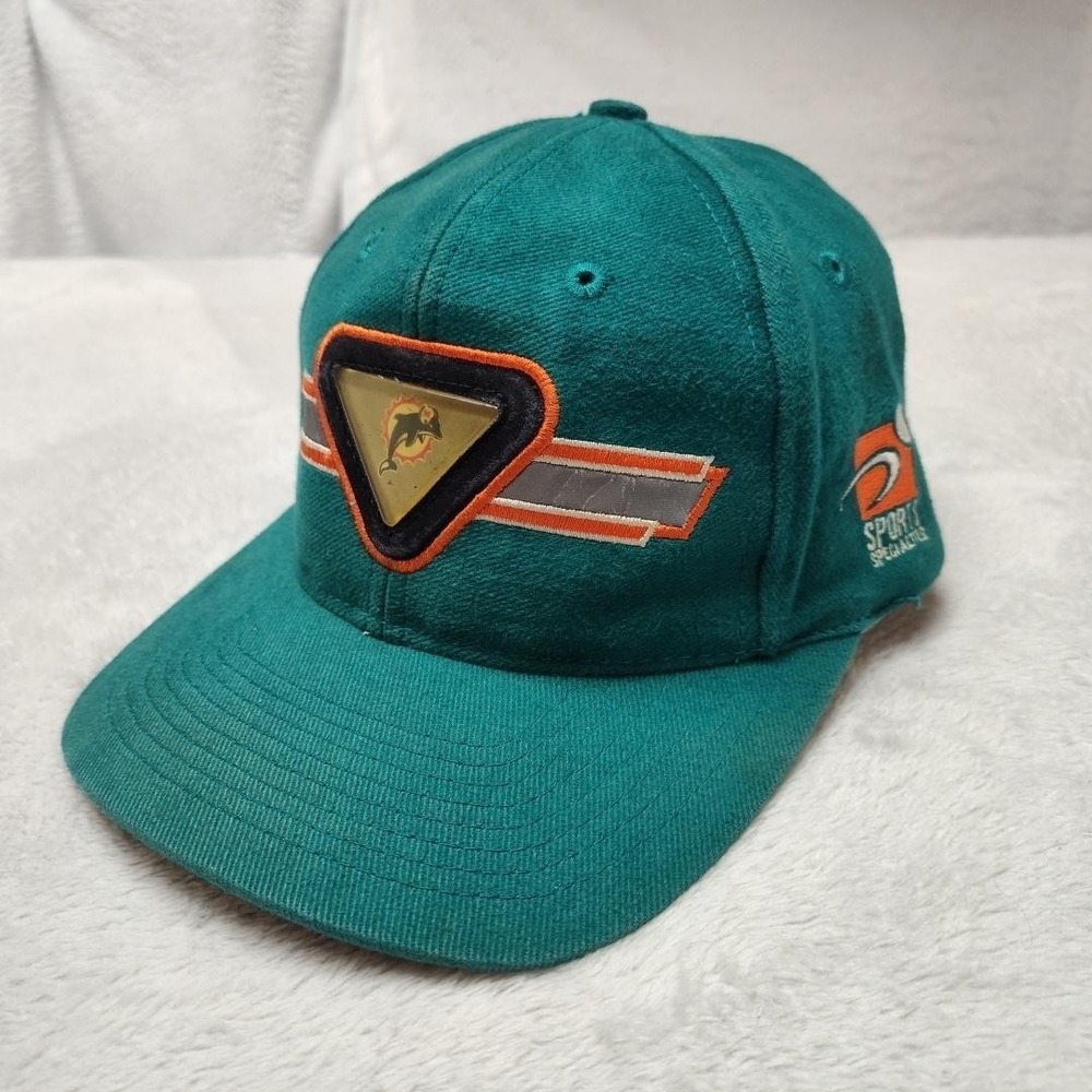 Miami Dolphins Sports Specialties Hat Cap Strap Back Mens Green NFL Football